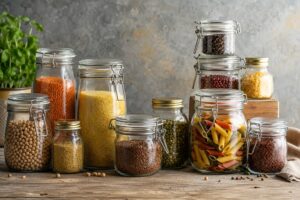 Lebensmittel richtig in der Speisekammer und Kühlschrank lagern.