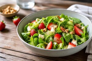 Leichte Sommergerichte, bunter Salat gesund und frich.