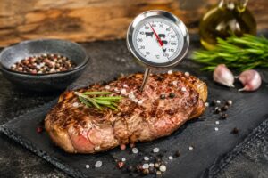 Kerntemperatur für verschiede Fleisch Sorten.