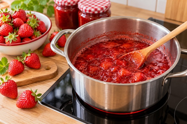 Marmelade wird nicht fest - nochmals aufkochen.