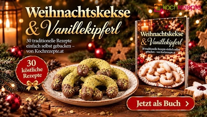 Weihnachtskekse und Vanillekipferl aus dem ersten Kochbuch von Kochrezepte.at